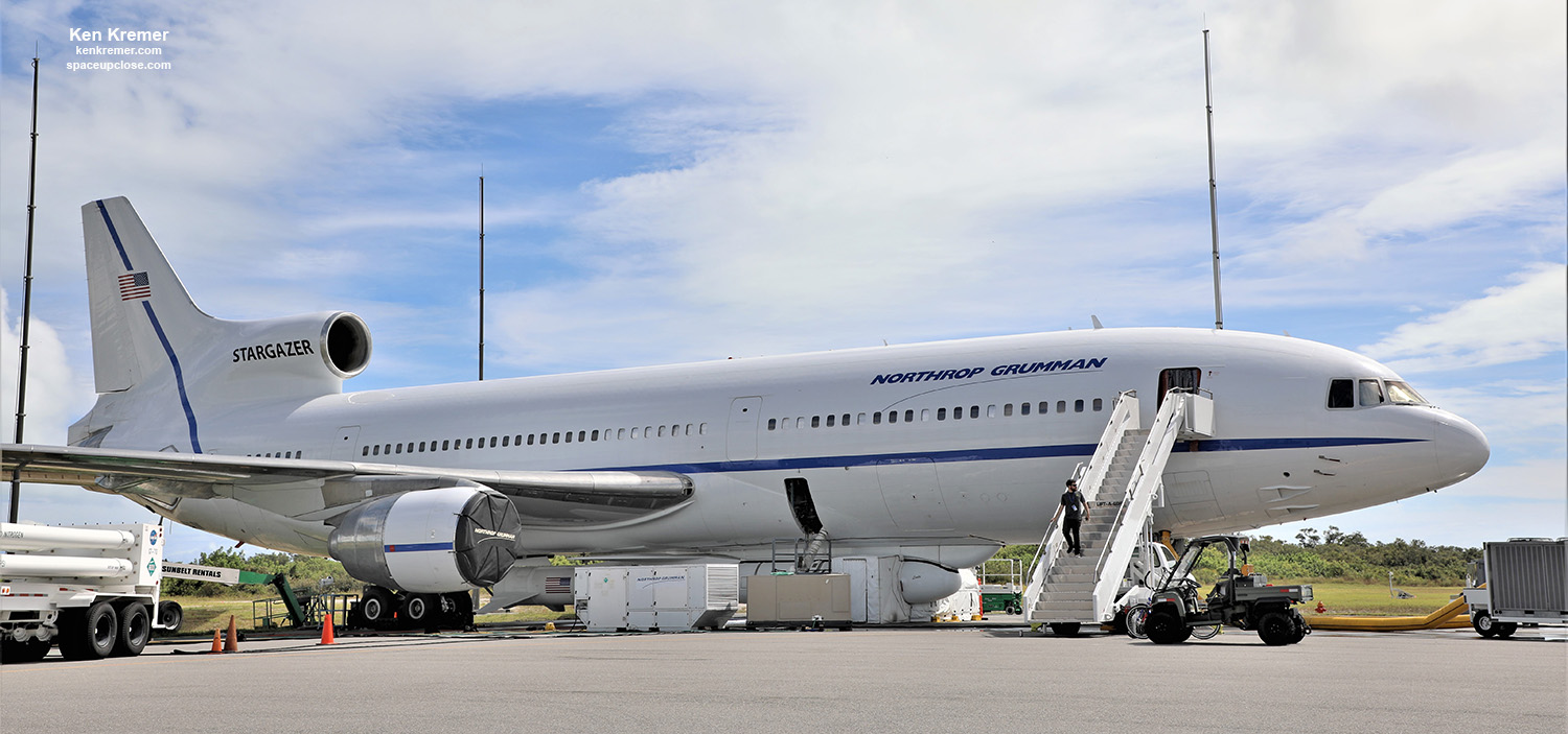 Up Close with NASA ICON – Pegasus Rocket Launch Planned Oct. 9 with Poor Weather Outlook after 1 Year Delay: Photos