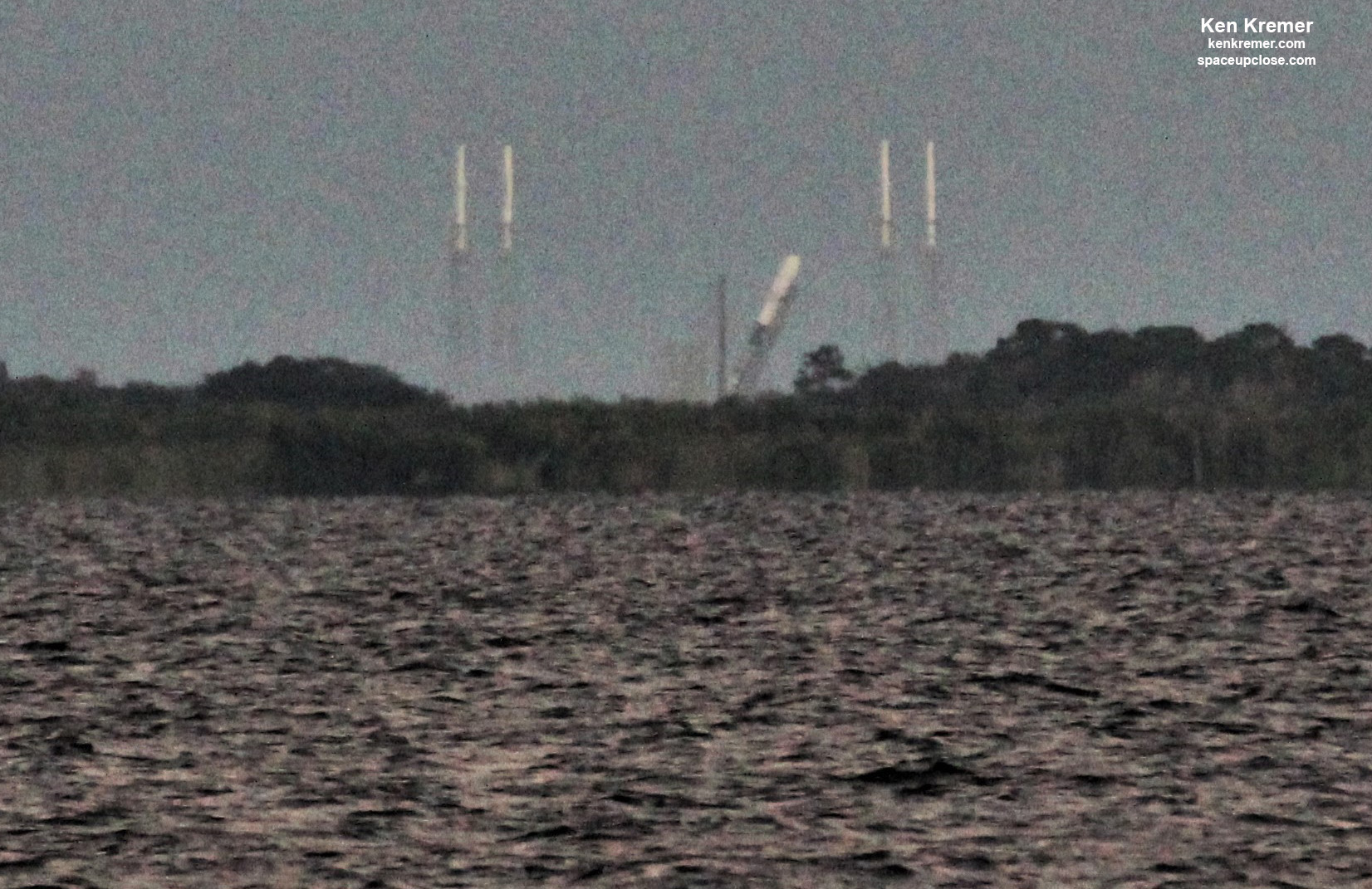 SpaceX Falcon 9 Goes Vertical at Sunset & Moonrise for Veterans Day Starlink Launch Nov 11 with Reused Booster and Fairings: Photos