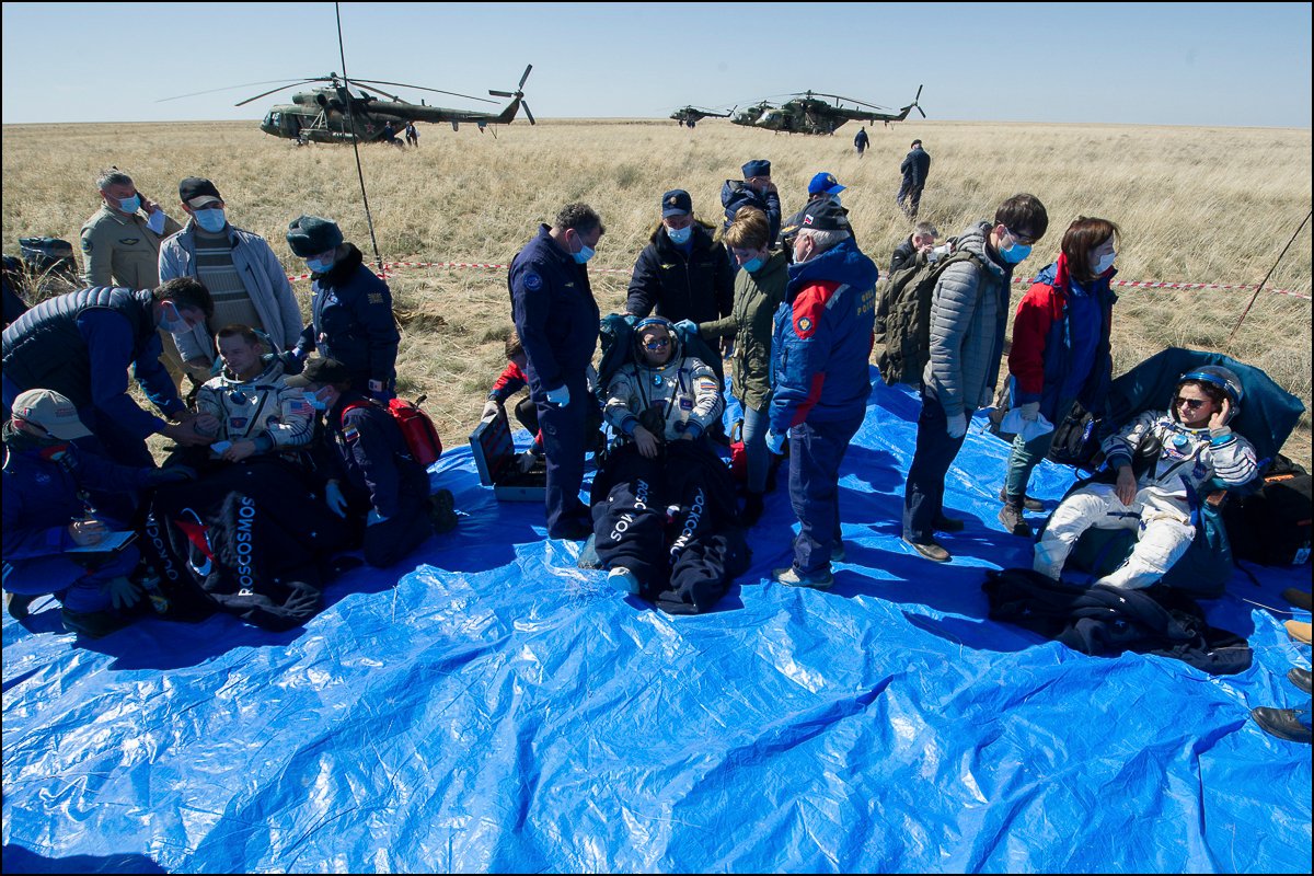 American-Russian Soyuz Crew of Meir, Morgan, Skripochka Return Safely to Changed Earth from Space Station