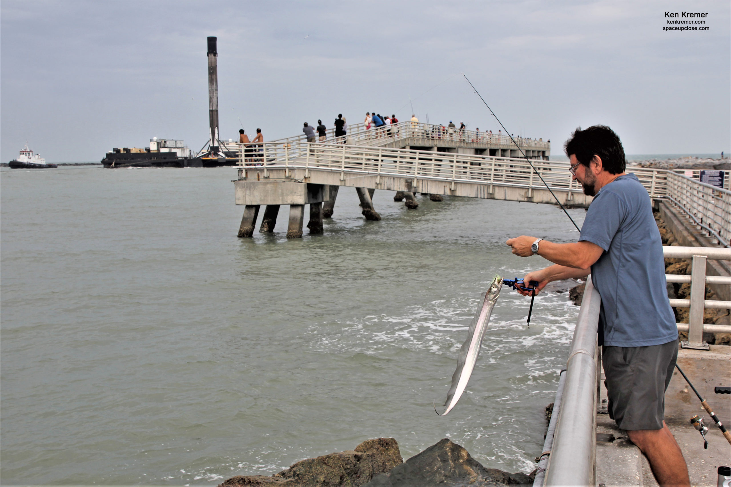 Triumphant Return for 5X Launched/Landed SpaceX Falcon 9 Booster into Port Canaveral: Photos