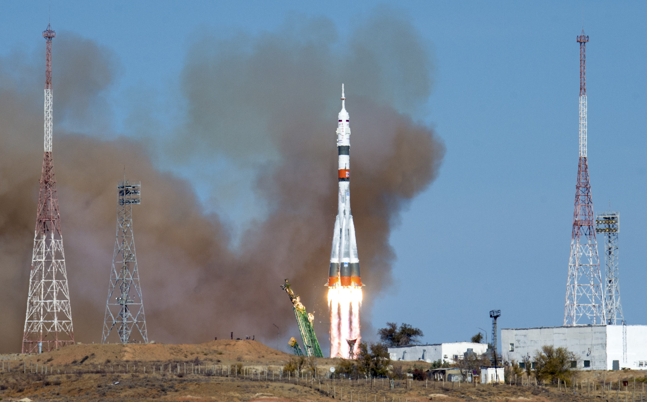 NASA Astronaut Kate Rubins Launches to Space Station with Russian Crewmates on Soyuz