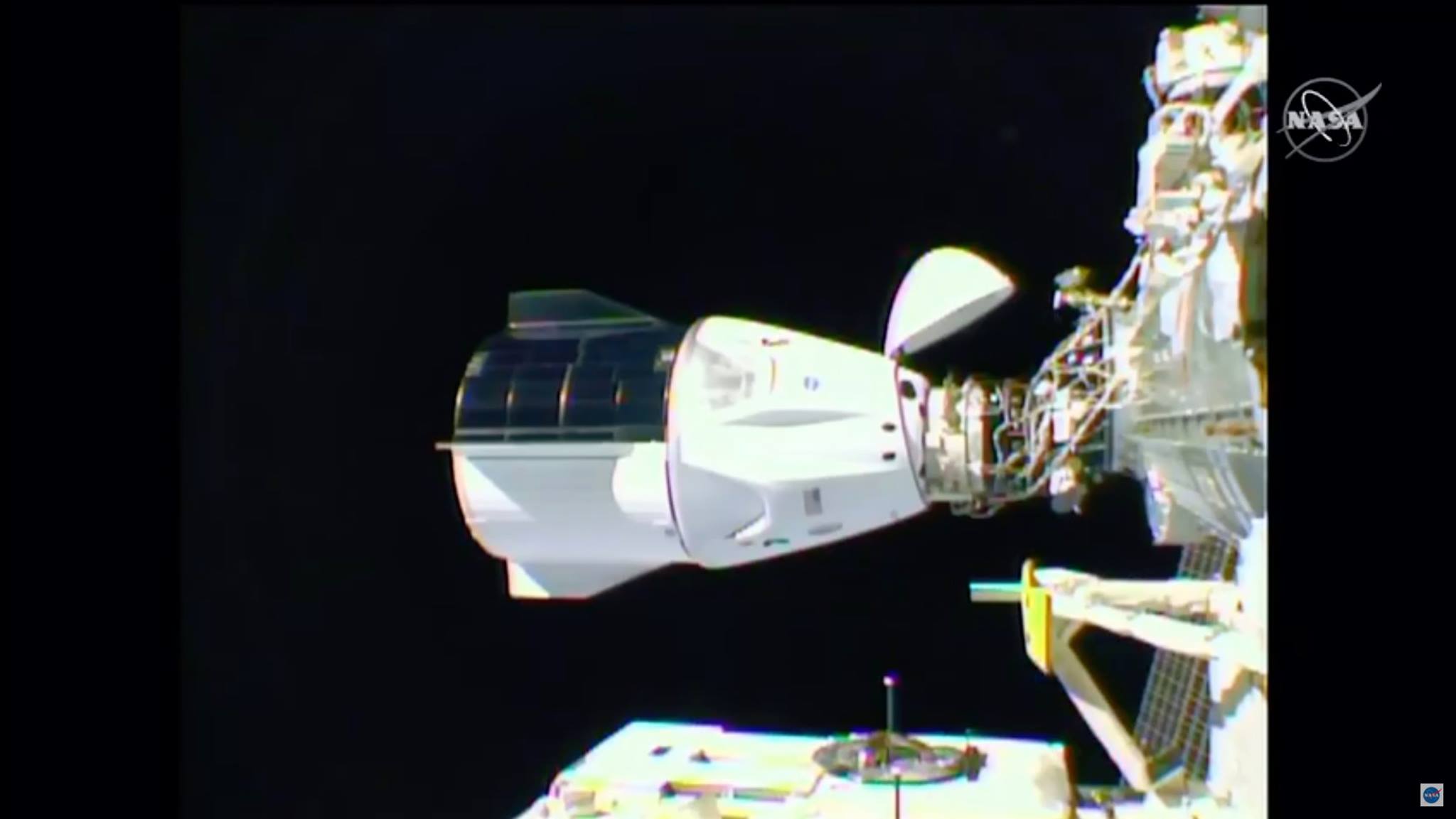 SpaceX Crew Dragon Docks at International Space Station Starting 1st Seven Person Crew