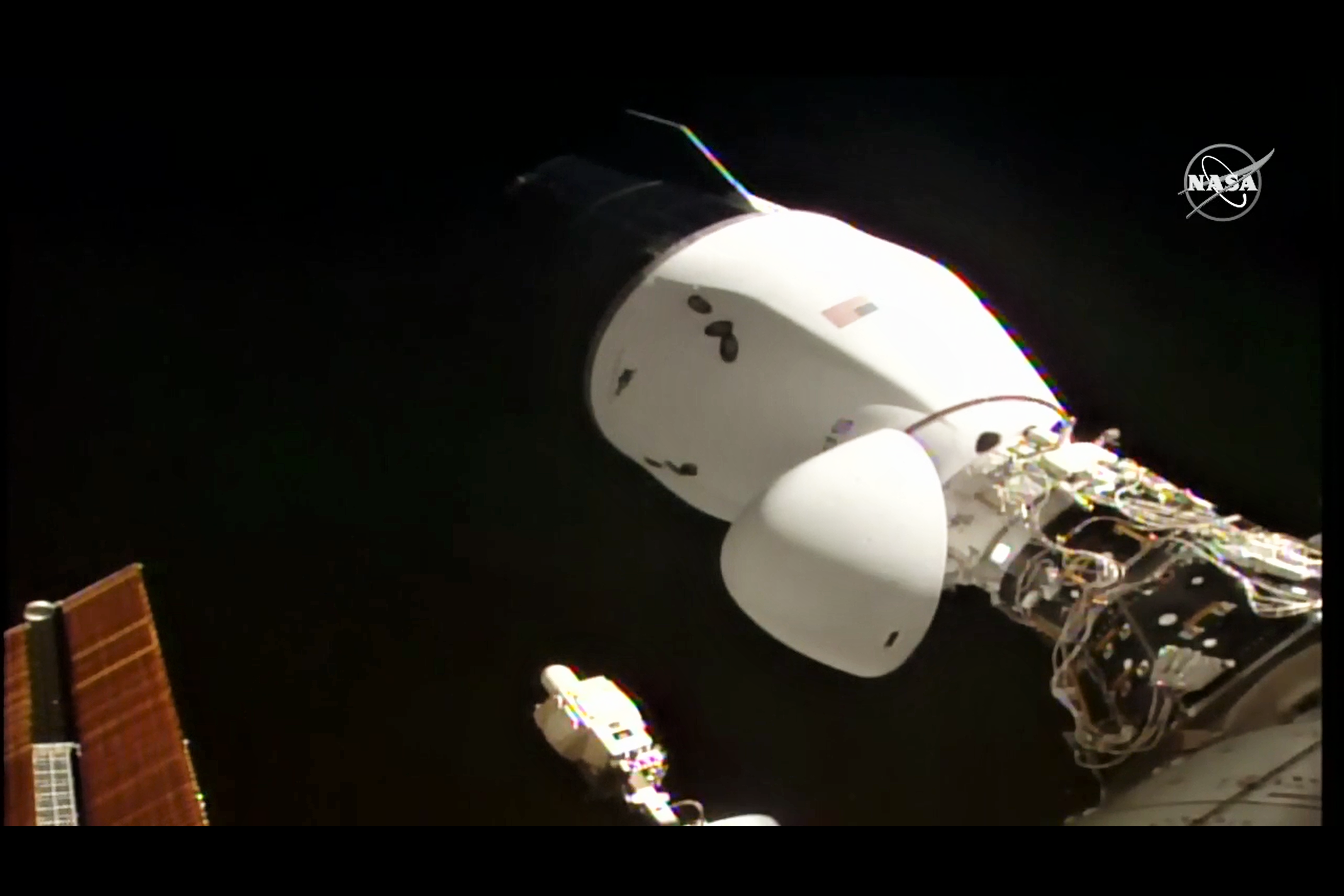 1st Next Generation Cargo Dragon Docks at International Space Station with NASA Science and New Airlock