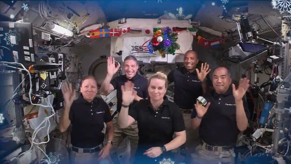 Merry Christmas and Happy Holidays Well Wishes from Astronauts Aboard the International Space Station