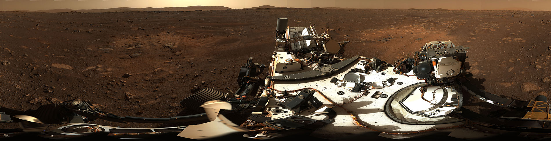 Perseverance Rover Snaps 1st  Mastcam-Z 360-Degree Hi-Def Pano of Dazzling Mars Landing Site