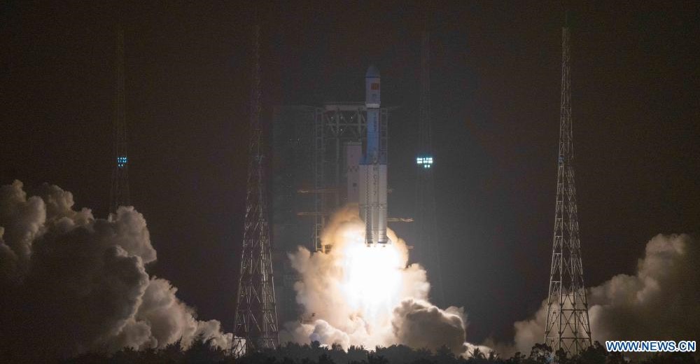 Tianzhou-2 Cargo Ship Launches and Docks to China Space Station Core Module