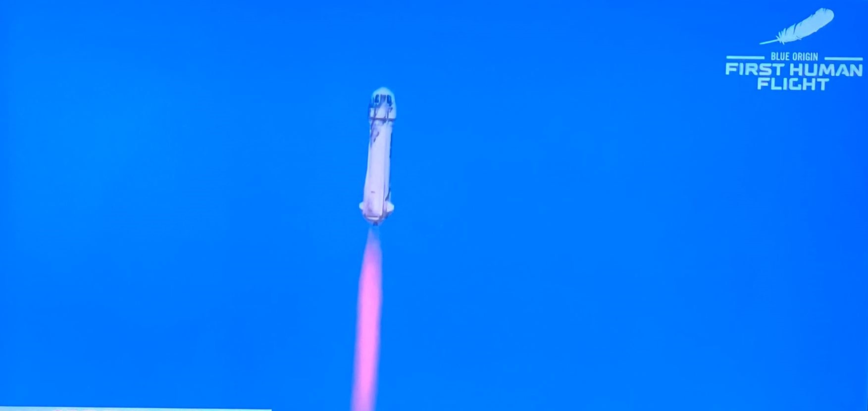 Billionaire Jeff Bezos and Crew Soar to the Edge of Space on Historic 1st Human Flight aboard Blue Origin’s New Shepard Spacecraft