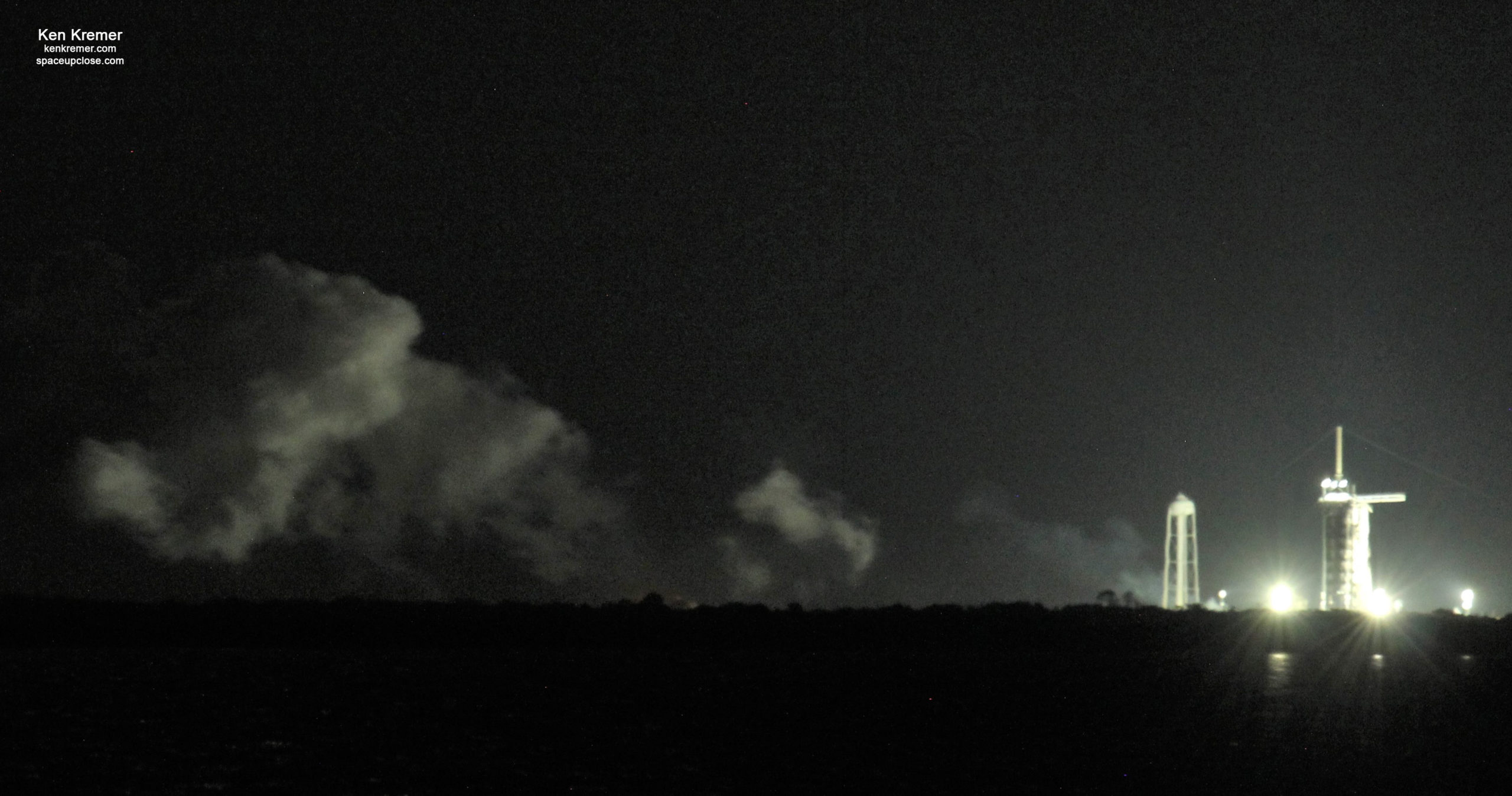 SpaceX Completes Crew-3 Engine Test Fire as Teams Evaluate Halloween Launch Downrange Abort Weather: Photos