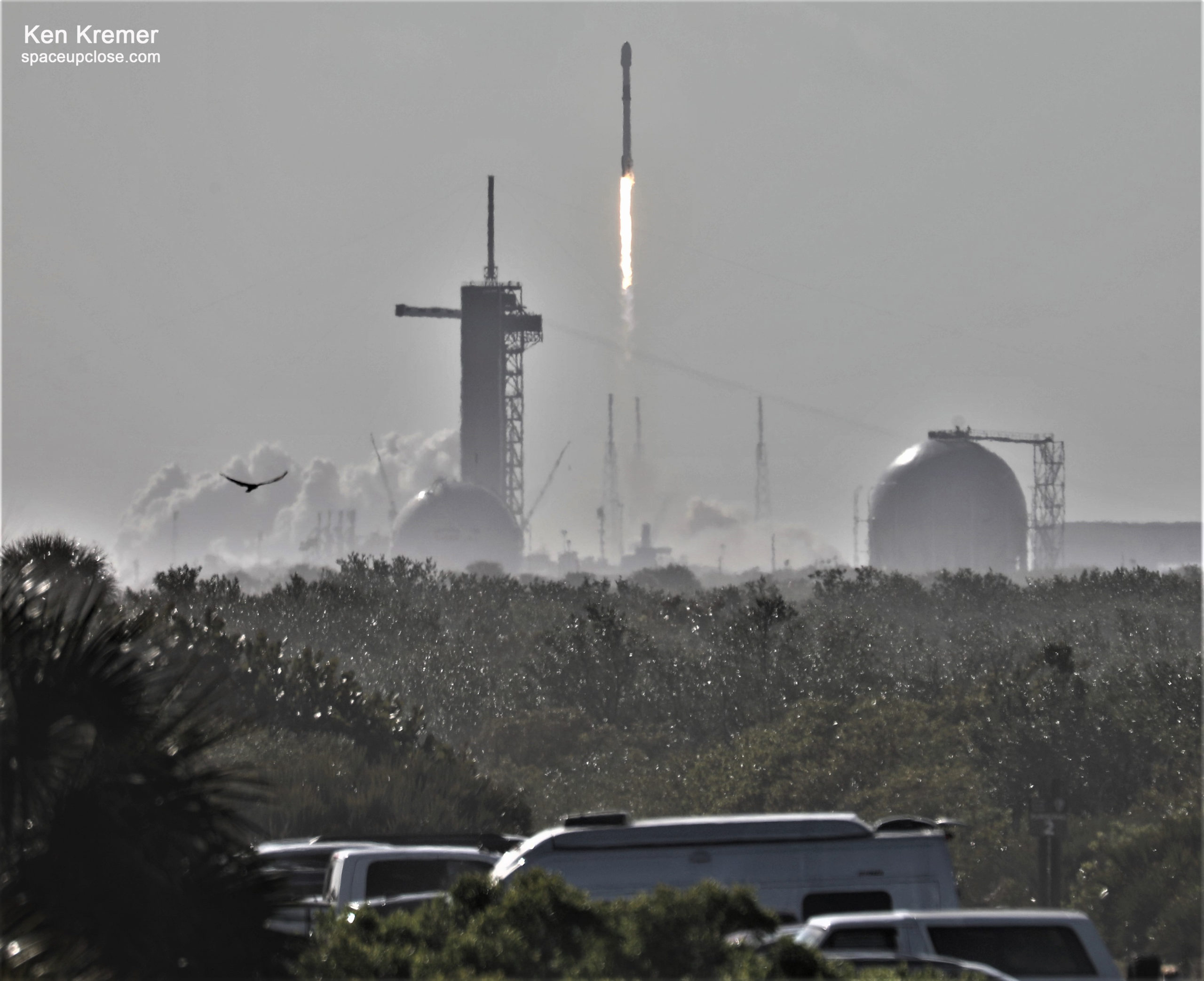SpaceX Launches Starlinks to Higher Orbit on Southerly Trajectory on 11th Flown Booster: Photos