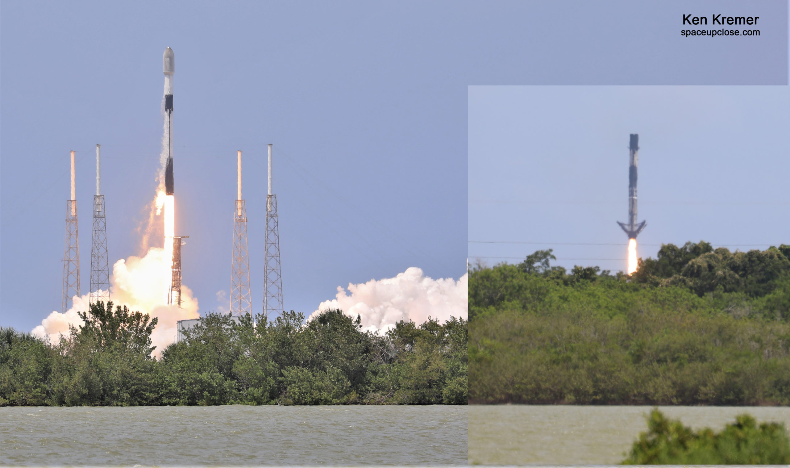 SpaceX Launches Transporter-5 Smallsat Rideshare Mission and Lands Booster at Cape: Photos