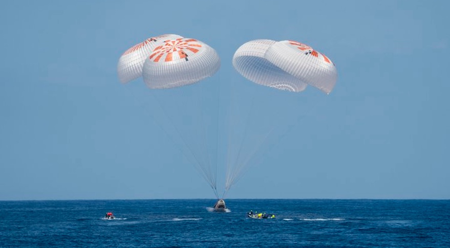 First Private Visiting Astronauts Splashdown on Axiom-1 Flight after Departing International Space Station