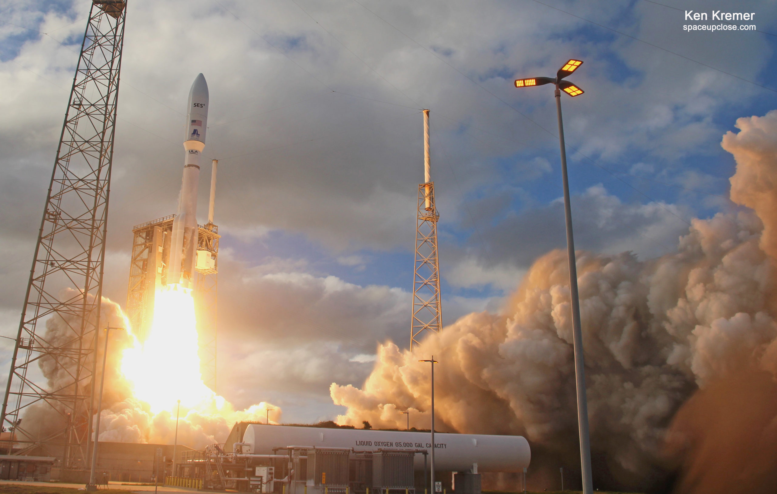 Space Coast Launch Triad Starts with ULA Atlas V Lofting SES TV Commercial Comsat Duo: Photos