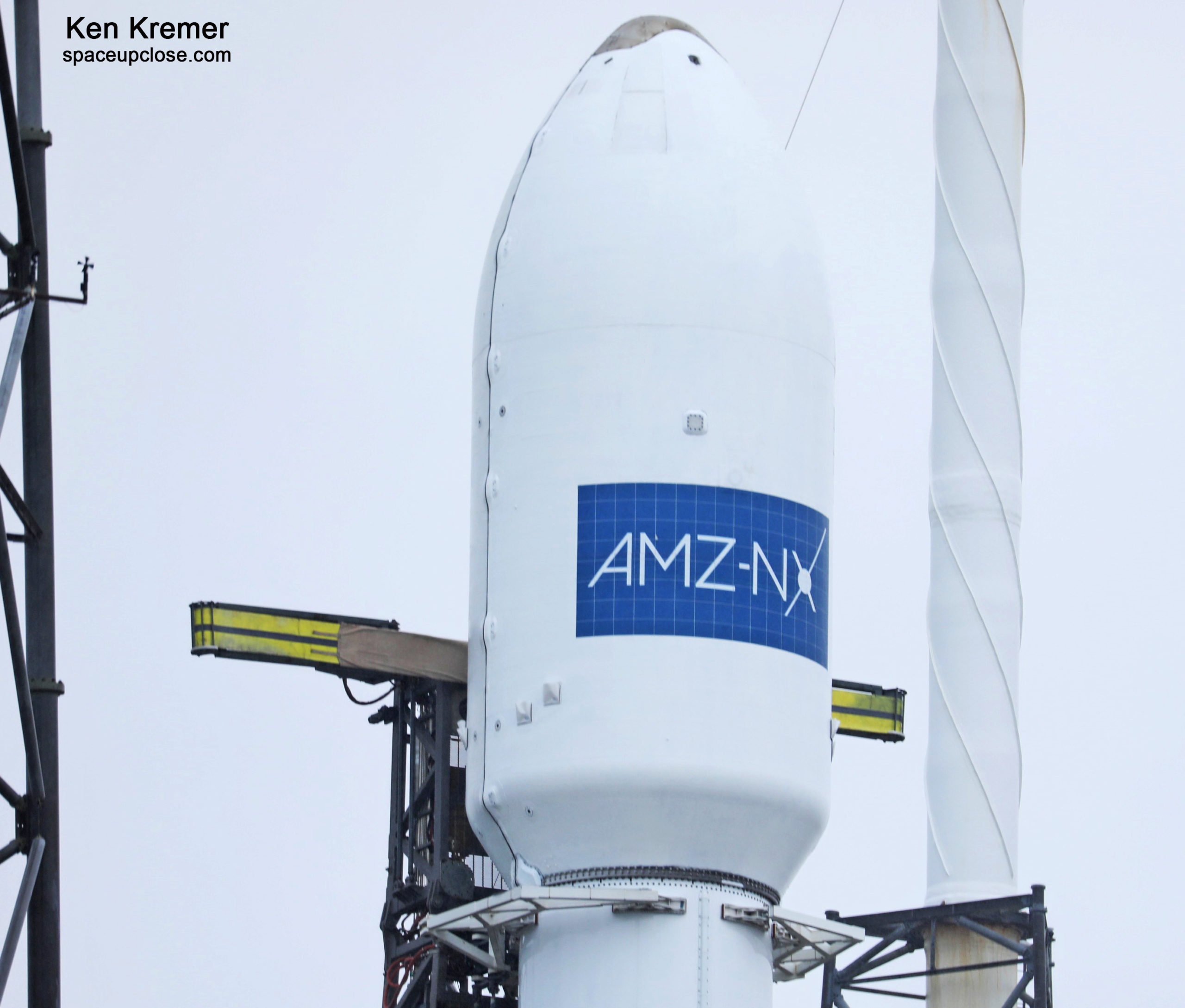 UpClose with Spanish Amazonas Nexus Internet Satellite Poised for SpaceX Falcon 9 Liftoff: Photos
