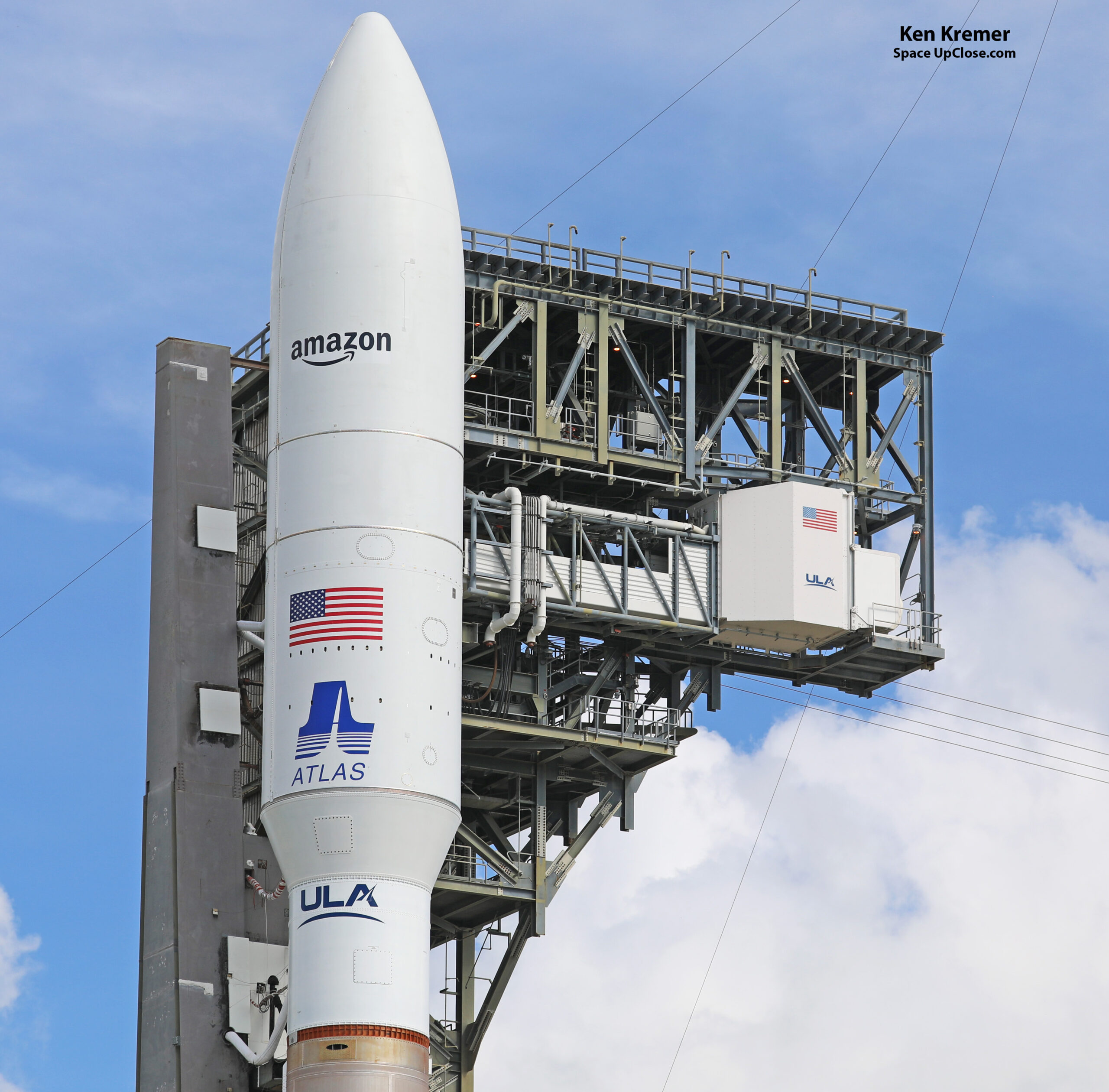 Gallery: ULA Atlas V Rocket Poised for 2nd Launch  Amazon Kuiper Broadband Constellation Comsats on Powerful ULA Atlas V